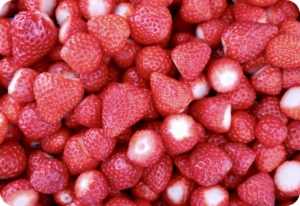 冷凍いちごの写真